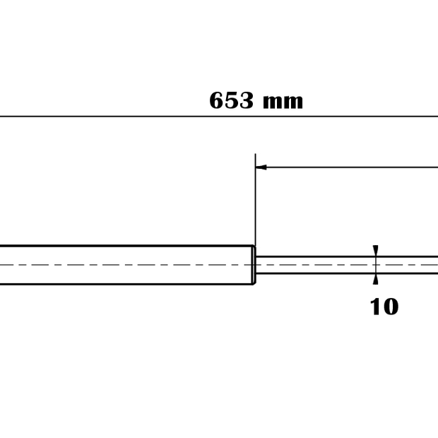 Gas spring 10/23-300-653-M8-M8 up to 1200N